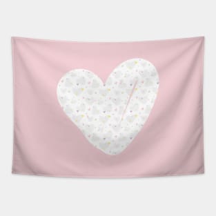 Little heart white Tapestry