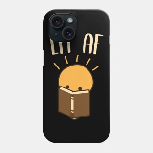 Cute Lit Af Reading Pun Phone Case