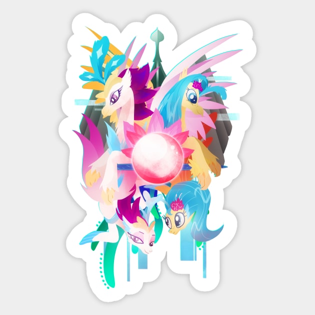 Princess Skystar and Queen Novo Sticker