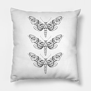 Black butterflies Pillow