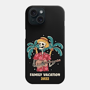 Family Beach Vacation 2022 - skeleton musician palm tree Phone Case