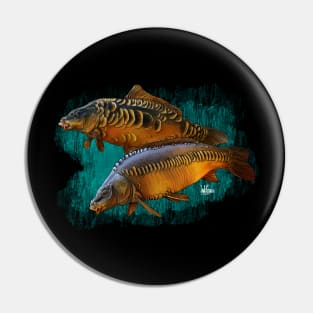 Double carp Pin