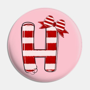 Letter H (Christmas Alphabet) Pin