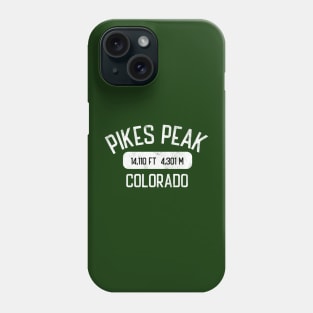 Pikes Peak Colorado Vintage White Athletic 14er Phone Case