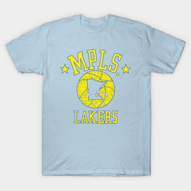 Minneapolis Lakers Mpls Retro Design From 1940s Lakers T Shirt Teepublic