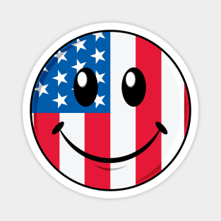 USA Smiley Magnet