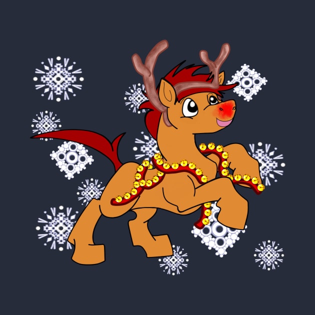 Chess the Red-Nosed Mustang by RockyHay