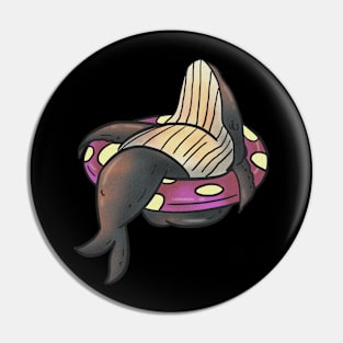 Drunken whale Pin