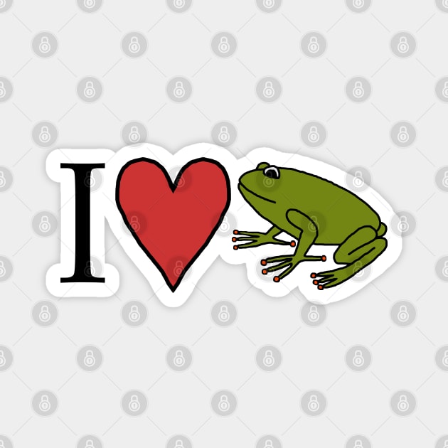 I Love My Cute Frog Magnet by ellenhenryart