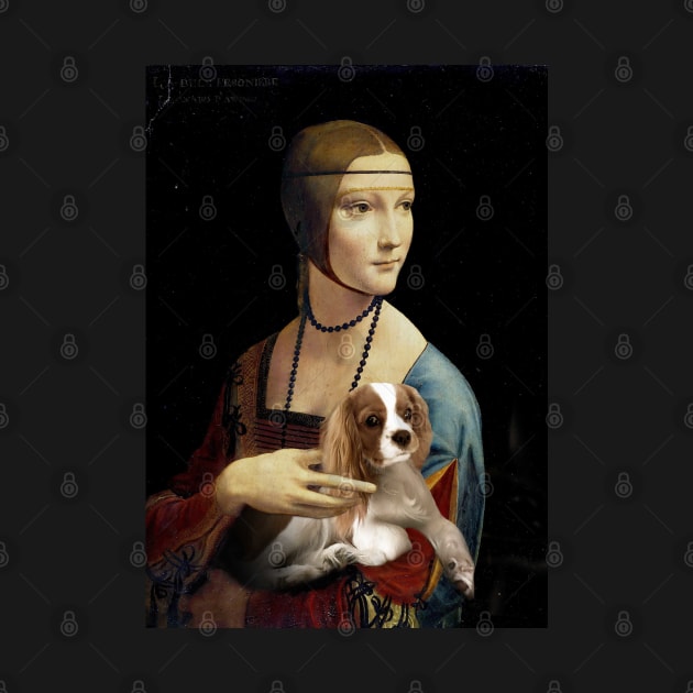 Lady with a Cavalier King Charles Spaniel by luigitarini