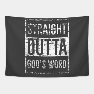 Distress look, Straight outta God's word Tapestry