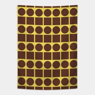 Square and Circle Seamless Pattern - Chocolate Inspired 007#001 Tapestry