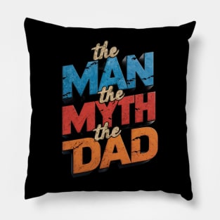 Fathers Day Worlds Best Dad Father Birthday Gift For Daddy New Dad To Be Funny Present Myth Legend Humour Graphic Pillow