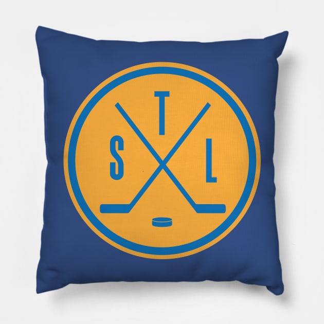 STL Hockey Yellow Pillow by Americo Creative