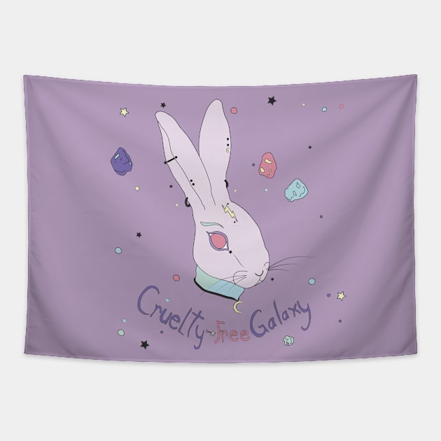 Vegan Bunny Tapestry by Ventderrmidi