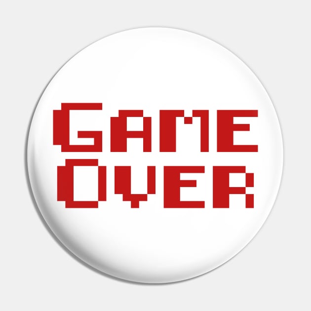 Gamer Apparel Game Over Pin by GreenGuyTeesStore