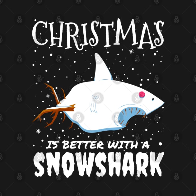 Christmas Is Better With A Snowshark - christmas cute snow seal gift by mrbitdot