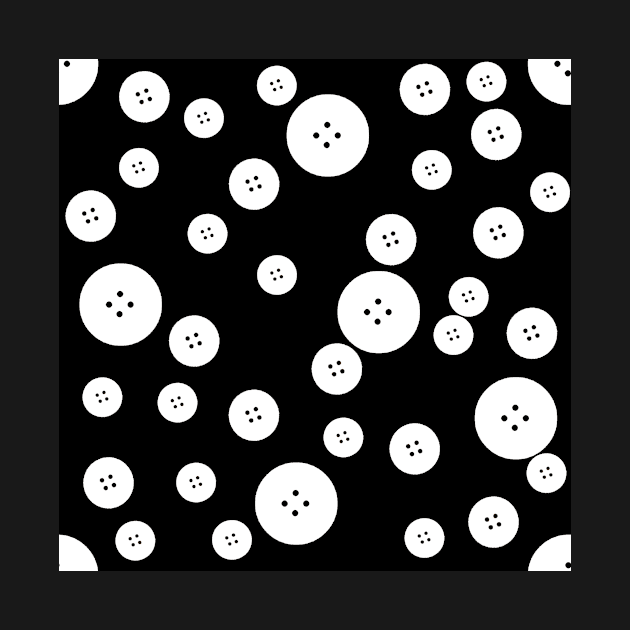 Black and White Button Clutter by LochNestFarm
