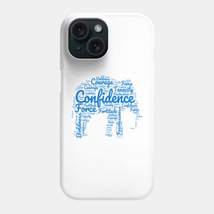 Elephant with motivational words Phone Case