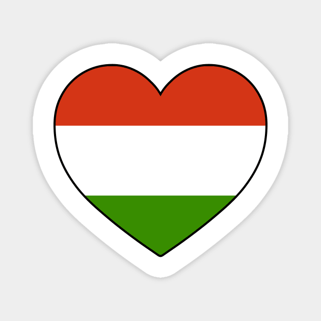 Heart - Hungary Magnet by Tridaak