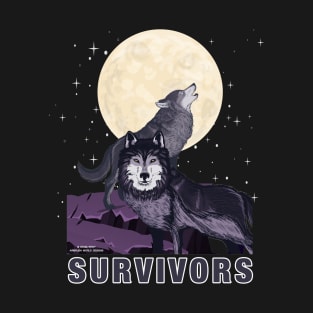 Survivors Wolves On A Cliff T-Shirt