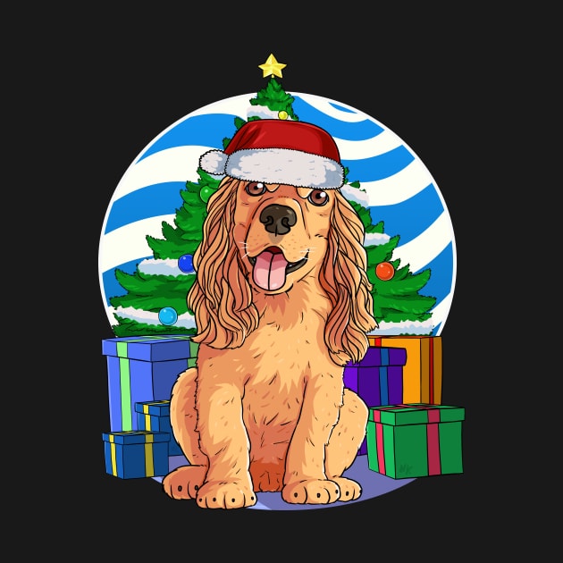 Cocker Spaniel Cute Santa Christmas Gift by Noseking