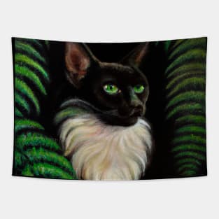 cat fern 3 Tapestry