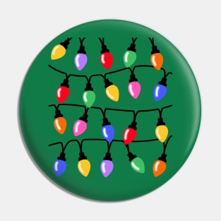 Christmas Fairy Lights Bulbs on Green Pin