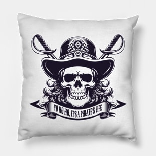 Pirate skull. "Yo Ho Ho, It's a Pirate's Life" Pillow