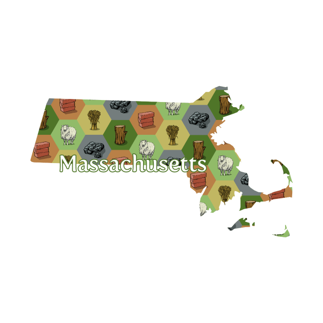 Massachusetts State Map Board Games by adamkenney