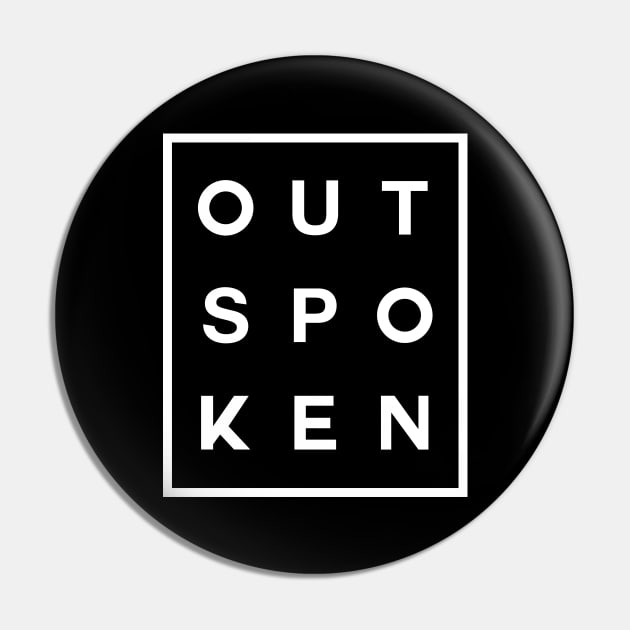 Outspoken Boxed (White) Pin by inotyler