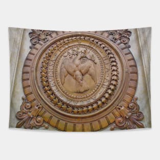 Bronze stripe emblem of history Tapestry