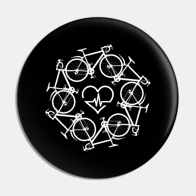 Cycling Heartbeat Pin by HobbyAndArt