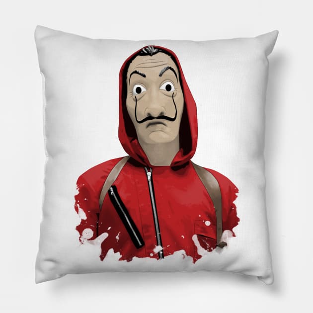 La Casa De Papel - Dali's Mask Pillow by Poison90