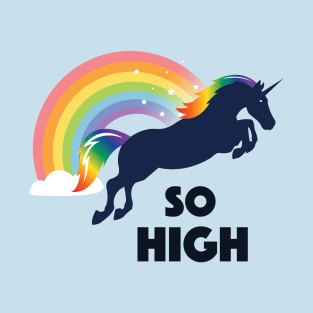 Rainbow Unicorn Flyin' High T-Shirt