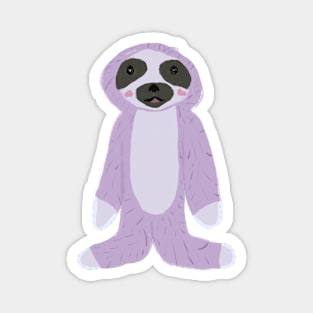 Purple Cute Sloth Magnet