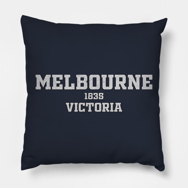 Melbourne Victoria Australia Pillow by RAADesigns