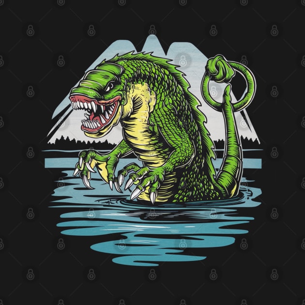 Dangerous lake monster by Spaceboyishere