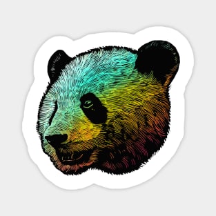 Cool Colored Panda Magnet
