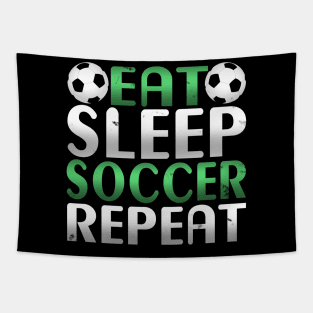 Awesome Eat Sleep Soccer Repeat Soccer Player Novelty Design Tapestry