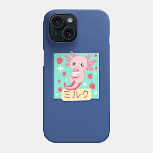 Cute Japanese Strawberry Milk Shirt, Unisex Milk shirt, Cute Milk Mascot Tshirts, Gift shirt for milk lover, Cute japanese mascot shirt Phone Case