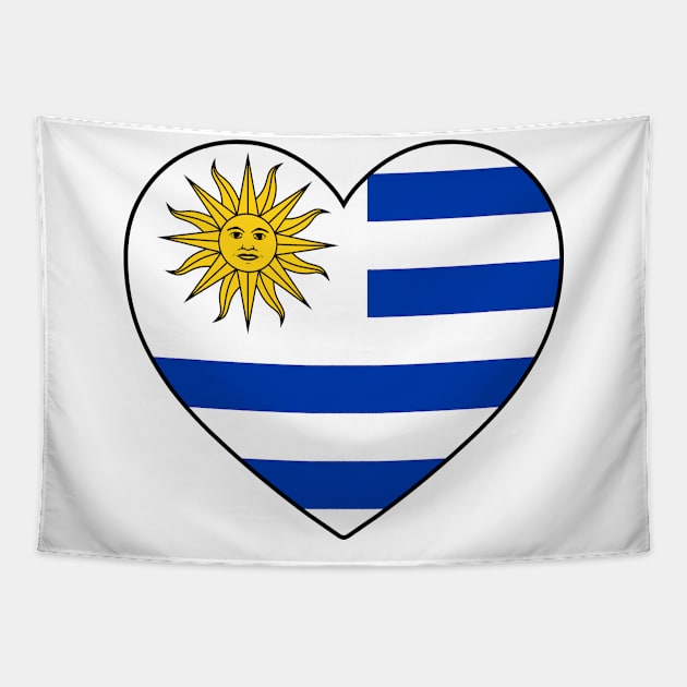 Heart - Uruguay Tapestry by Tridaak