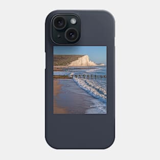 The Seven Sisters from the beach, East Sussex (3) Phone Case