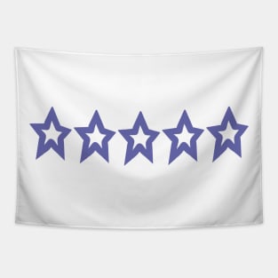 Five Chunky Star Very Peri Periwinkle Blue Color of the Year 2022 Tapestry