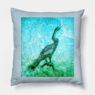 Anhinga Water Bird Pillow