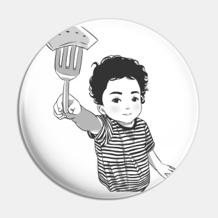 Manga baby sharing food Pin