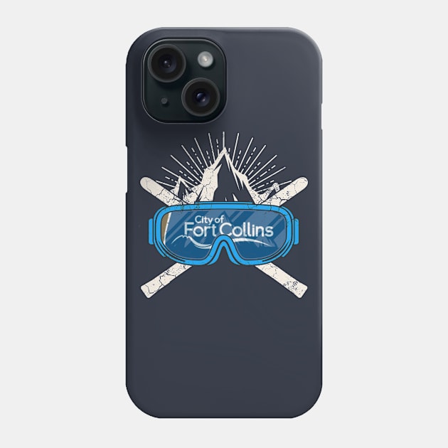 Ski Fort Collins Colorado Flag Skiing Winter Sports Phone Case by E