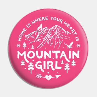 Mountain Girl (white) Pin