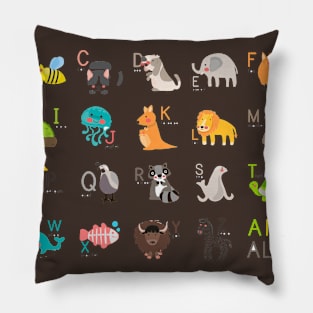 Animal alphabet Pillow