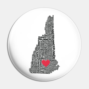 New Hampshire Love Runner Onesie Pin